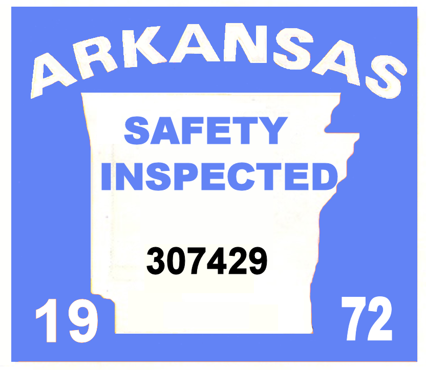 1972 Arkansas Inspection Sticker